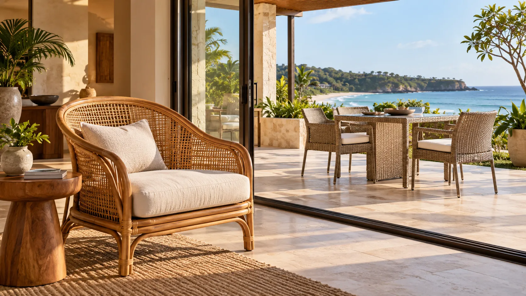 Natural vs Synthetic Rattan for Beachfront Hotels
